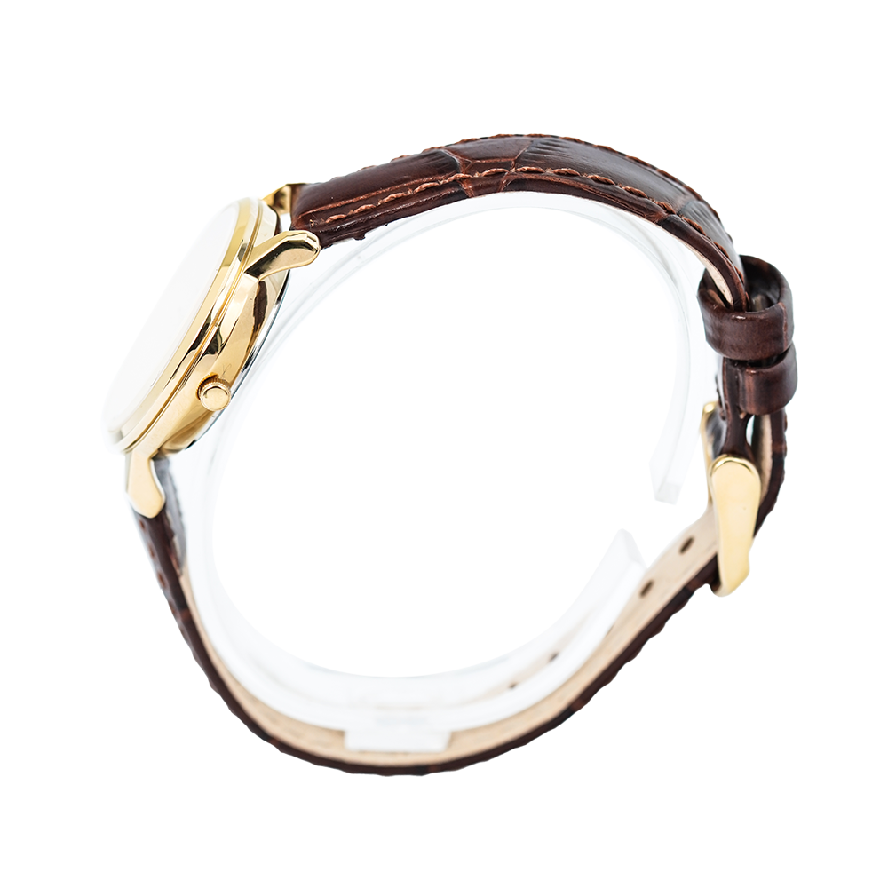 Jam Tangan ALBA Prestige AH7R58X1 Women Silver Dial Brown Leather Strap