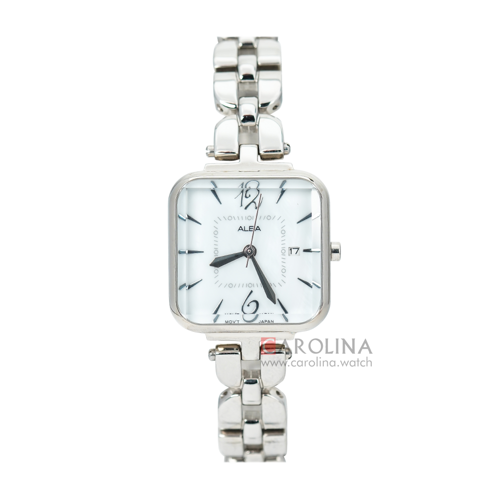 Jam Tangan ALBA Fashion AH7R69X1 Women White Mother of Pearl Dial Stainless Steel Strap