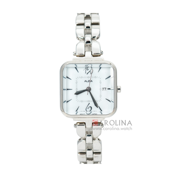 Jam Tangan ALBA Fashion AH7R69X1 Women White Mother of Pearl Dial Stainless Steel Strap