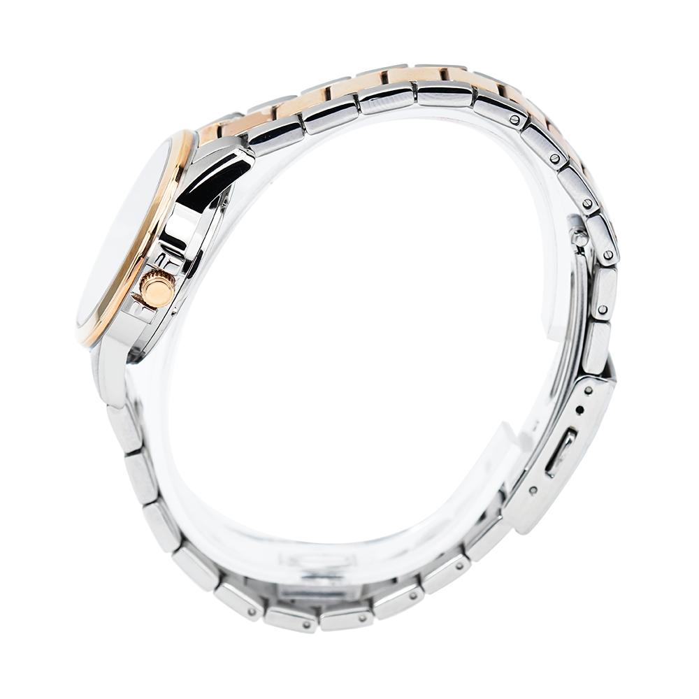 Jam Tangan ALBA Prestige AH7S42X1 Women White Dial Dual Tone Stainless Steel Strap