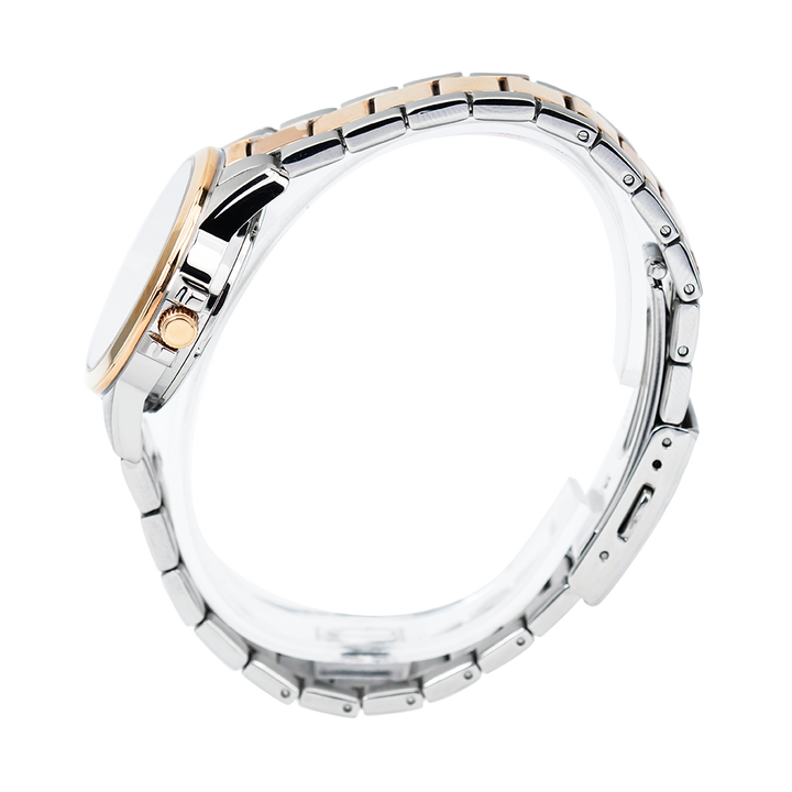 Jam Tangan ALBA Prestige AH7S42X1 Women White Dial Dual Tone Stainless Steel Strap