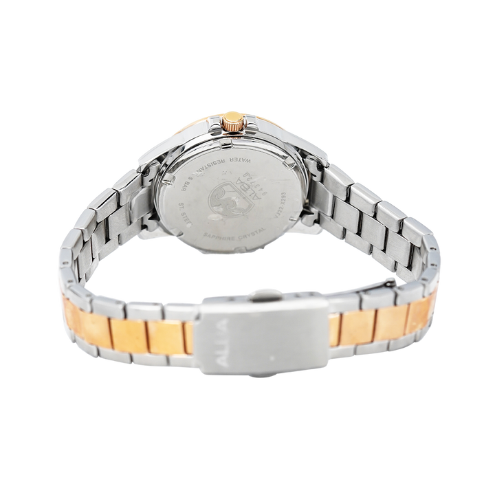Jam Tangan ALBA Prestige AH7S42X1 Women White Dial Dual Tone Stainless Steel Strap