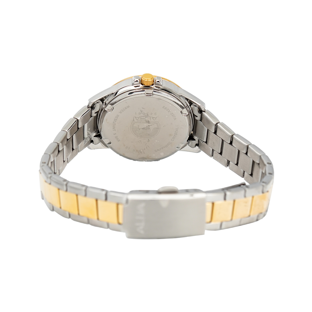 Jam Tangan ALBA AH7S44X1 Women Silver Dial Dual Tone Stainless Steel Strap