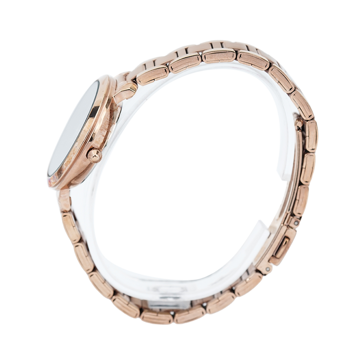 Jam Tangan ALBA Fashion AH7S90X1 Women Brown Dial Rose Gold Stainless Steel Strap