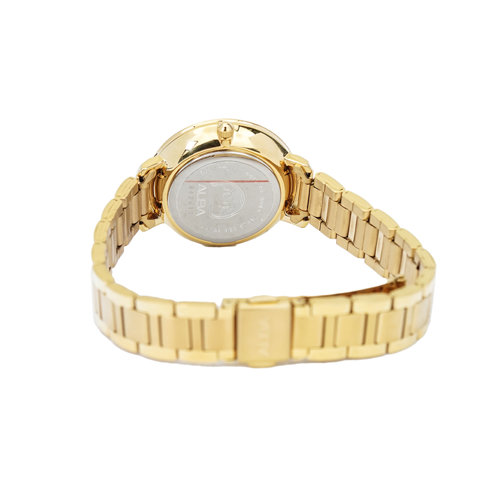 Jam Tangan ALBA Fashion AH7S92X1 Women Gold Dial Gold Stainless Steel Strap