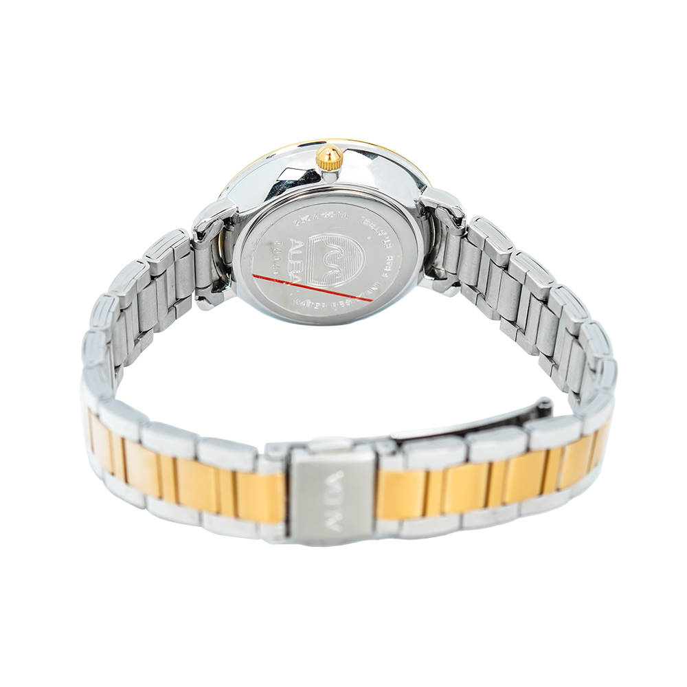 Jam Tangan ALBA Fashion AH7S94X1 Women Silver Dial Dual Tone Stainless Steel Strap