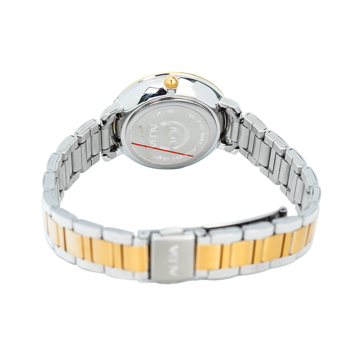 Jam Tangan ALBA Fashion AH7S94X1 Women Silver Dial Dual Tone Stainless Steel Strap