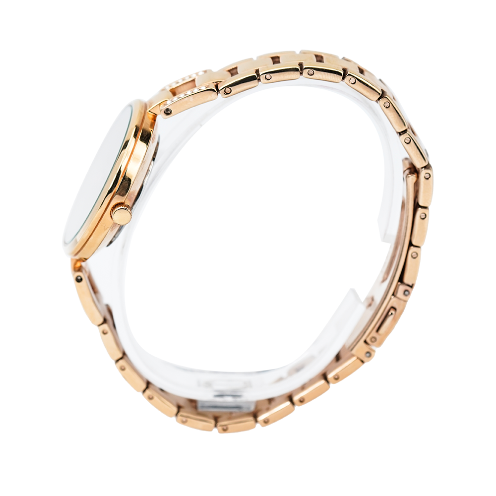 Jam Tangan ALBA Fashion AH7T08X1 Women Rose Gold Dial Gold Stainless Steel Strap