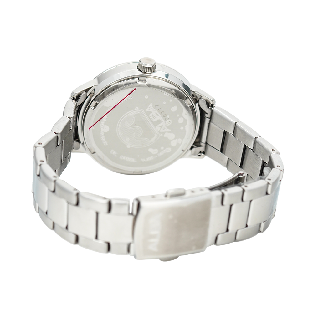 Jam Tangan ALBA AH7T77X1 Women Black Dial Stainless Steel Strap