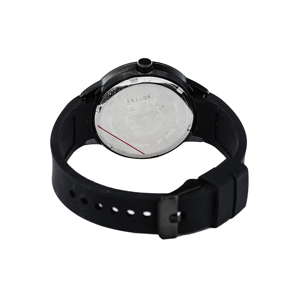 Jam Tangan ALBA Active AH7T81X1 Women Black Dial Black Rubber Strap