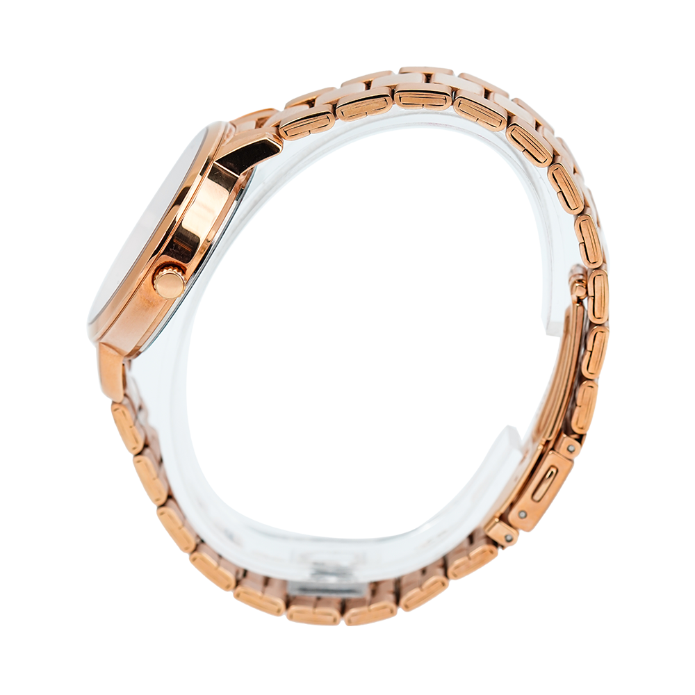Jam Tangan ALBA Fashion AH7T88X1 Women Light Rose Gold Dial Rose Gold Stainless Steel Strap