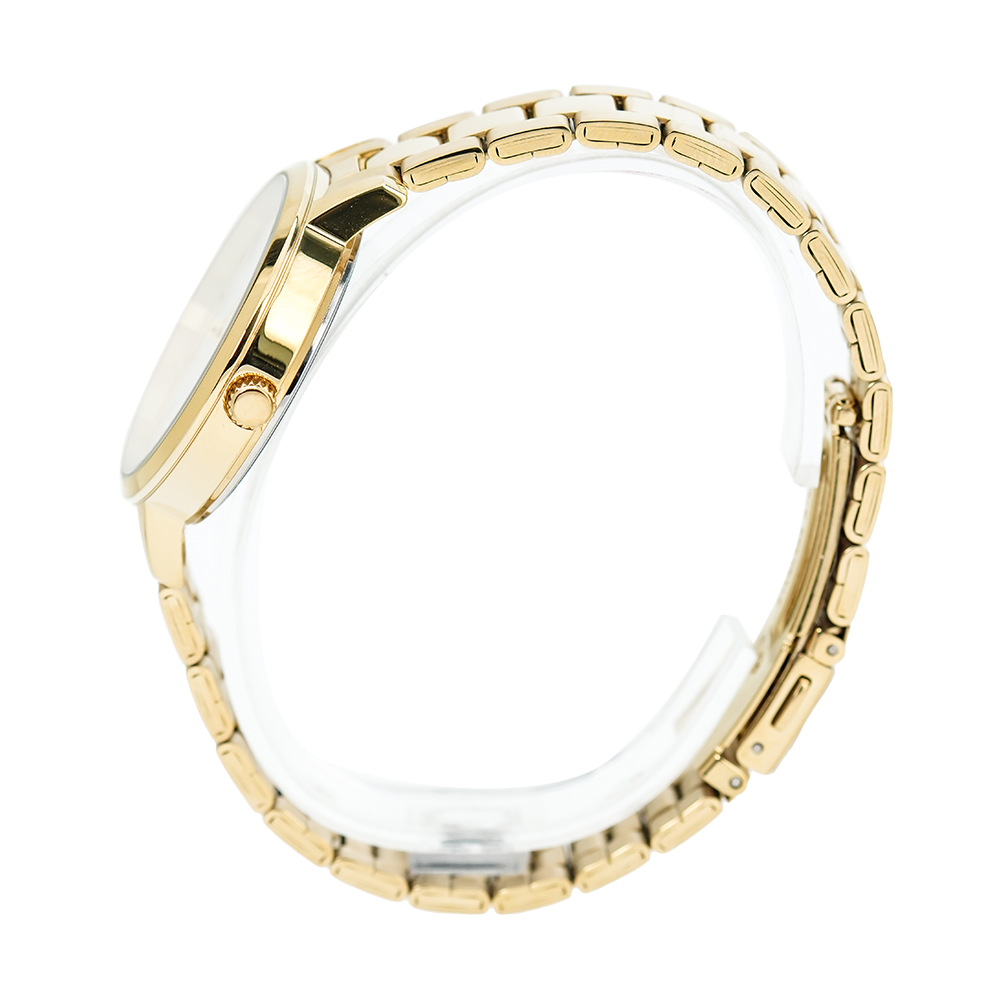 Jam Tangan ALBA Fashion AH7U06X1 Women Silver Dial Gold Stainless Steel Strap