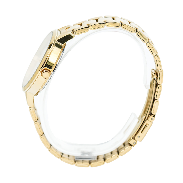 Jam Tangan ALBA Fashion AH7U06X1 Women Silver Dial Gold Stainless Steel Strap