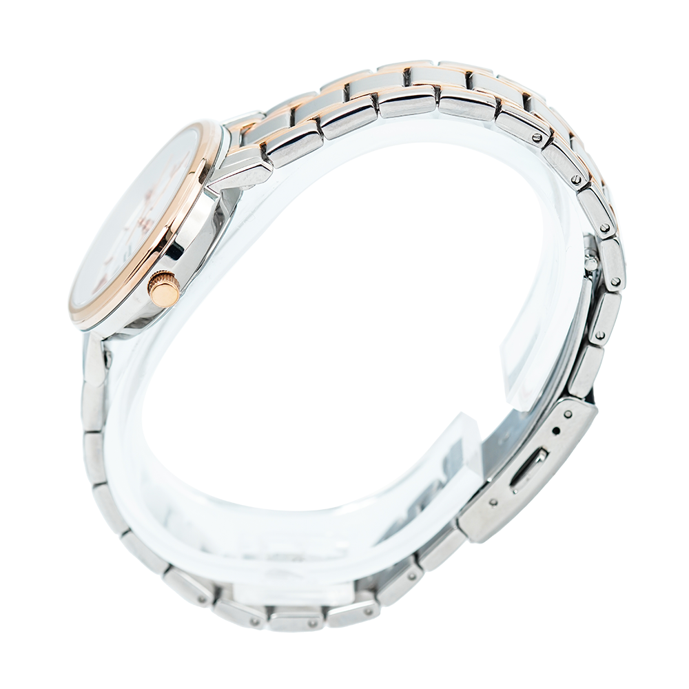 Jam Tangan ALBA Prestige AH7V60X1 Women White Dial Dual Tone Stainless Steel Strap
