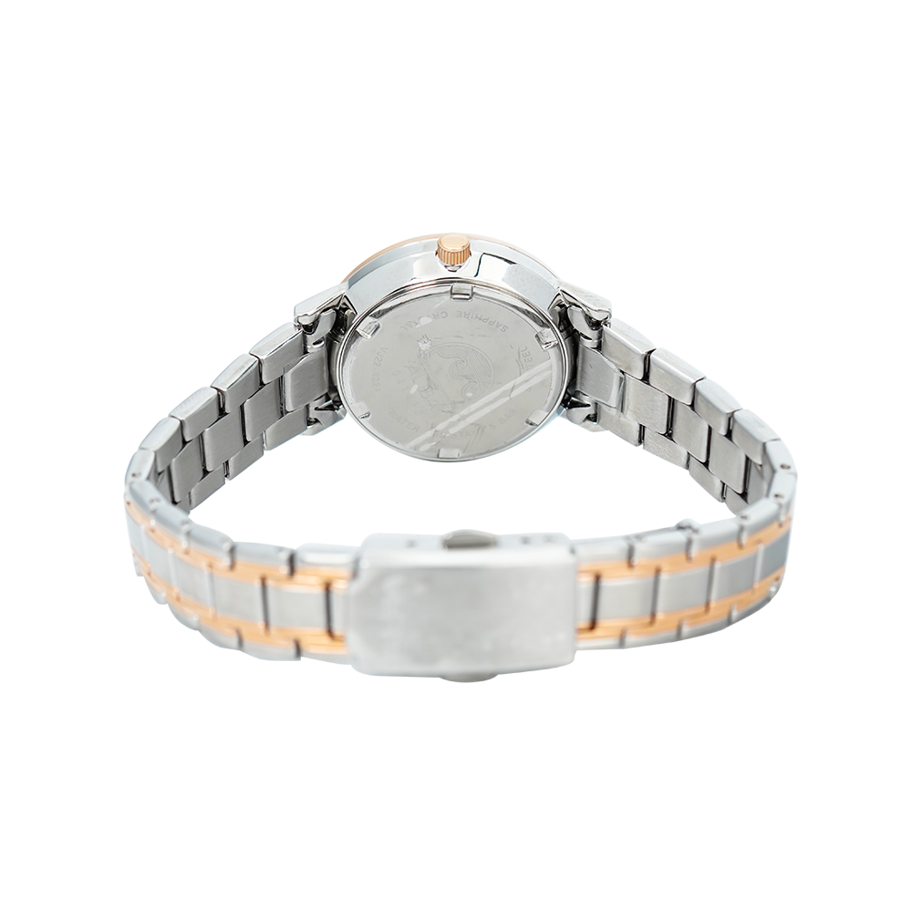 Jam Tangan ALBA Prestige AH7V60X1 Women White Dial Dual Tone Stainless Steel Strap