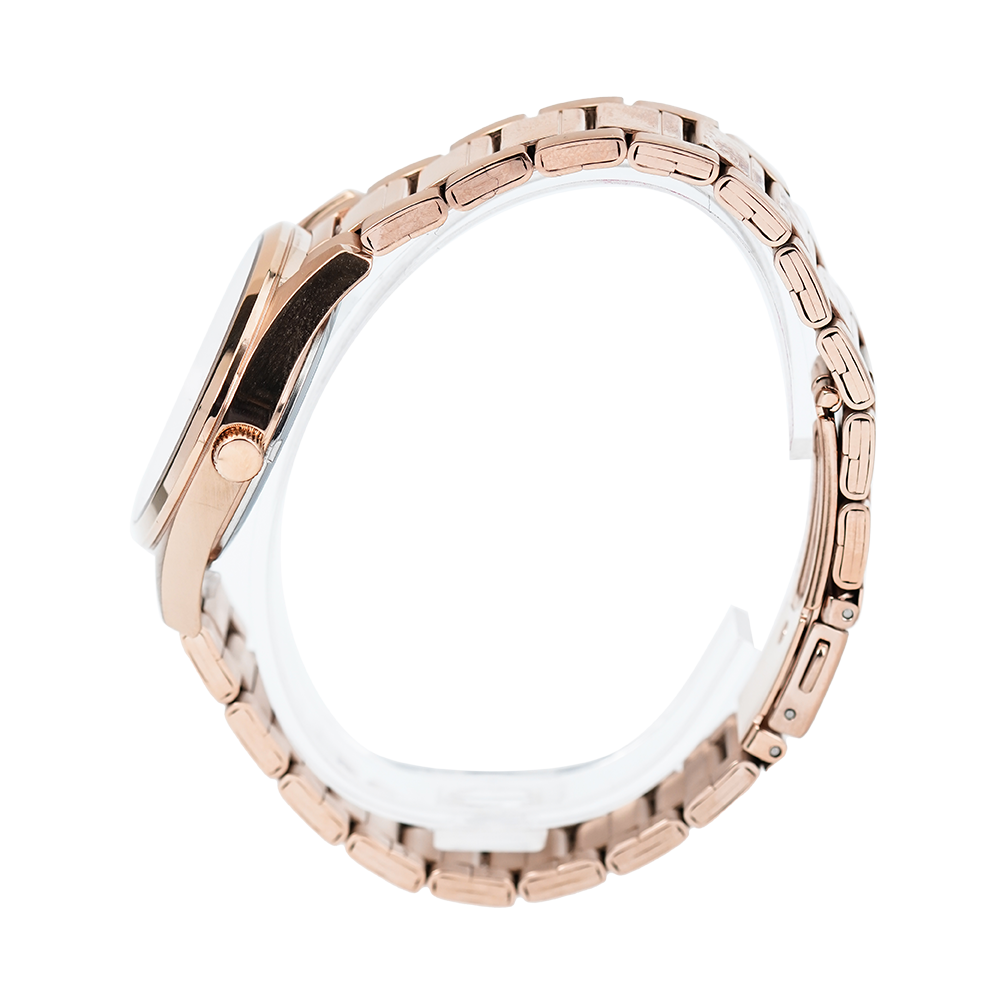 Jam Tangan ALBA Fashion AH7X60X1 Women Rose Gold Pattern Dial Rose Gold Stainless Steel Strap