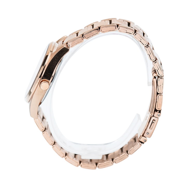 Jam Tangan ALBA Fashion AH7X60X1 Women Rose Gold Pattern Dial Rose Gold Stainless Steel Strap