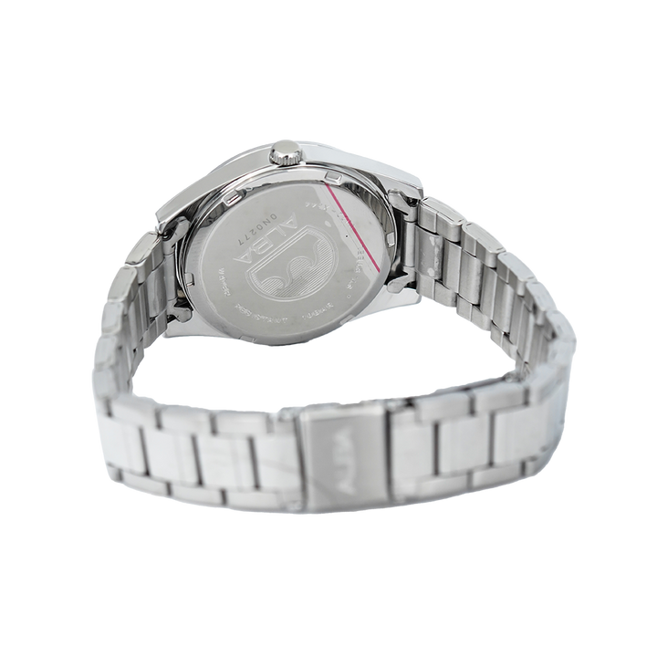 Jam Tangan ALBA Fashion AH7X75X1 Women Silver Pattern Dial Stainless Steel Strap