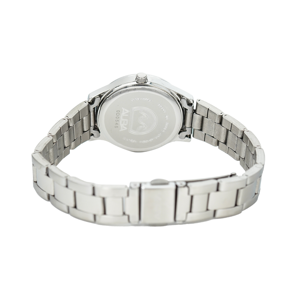 Jam Tangan ALBA Prestige AH7X99X1 Women Silver Pattern Dial Stainless Steel Strap