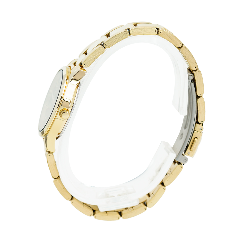Jam Tangan ALBA Fashion AH7Y06X1 Women Black Dial Gold Stainless Steel Strap