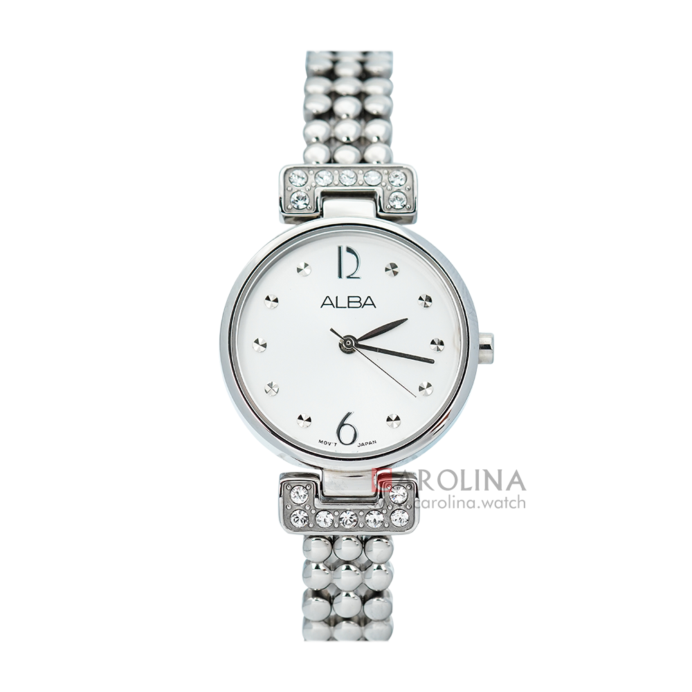 Jam Tangan ALBA AH8273X1 Women Silver Dial Stainless Steel Strap