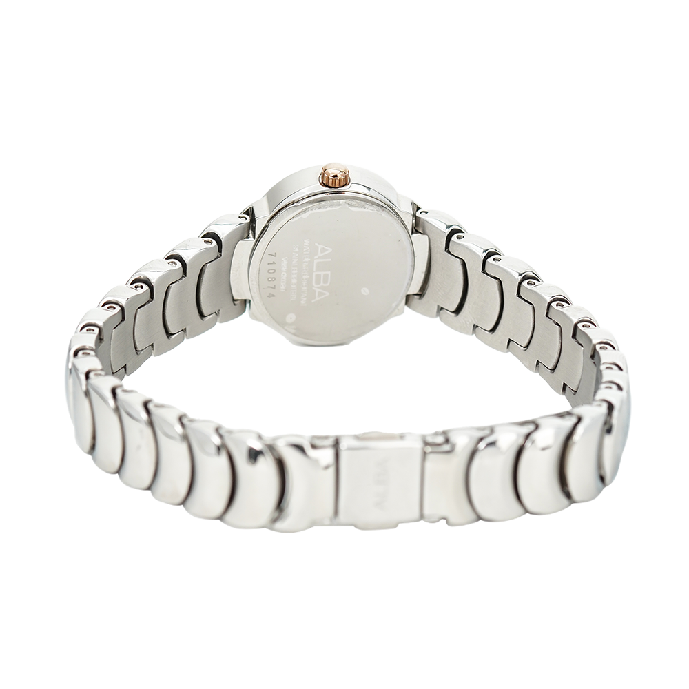 Jam Tangan ALBA Fashion AH8319X1 Women Silver Dial Stainless Steel Strap