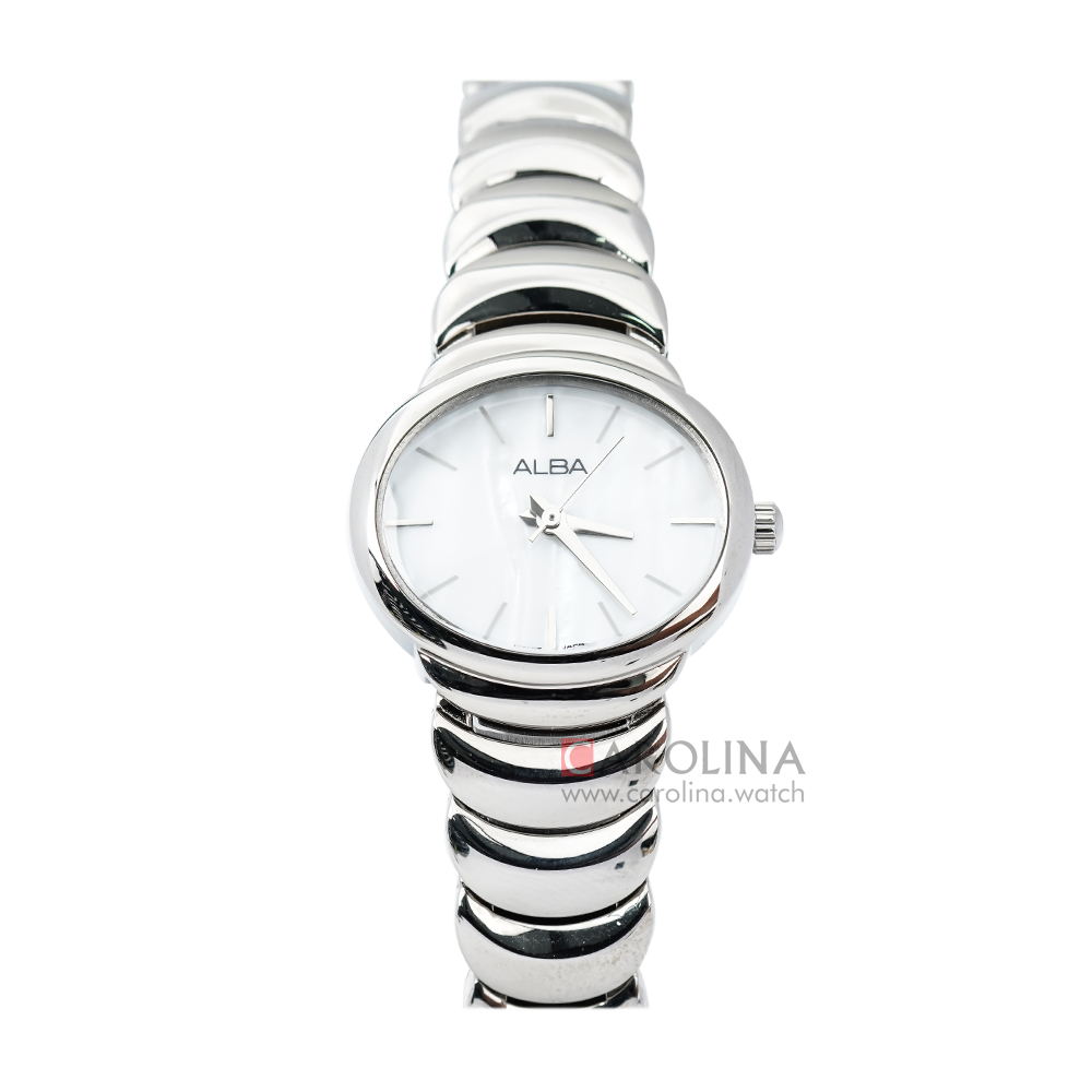Jam Tangan ALBA Fashion AH8323X1 Women Silver Dial Stainless Steel Strap