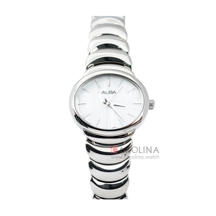 Jam Tangan ALBA Fashion AH8323X1 Women Silver Dial Stainless Steel Strap