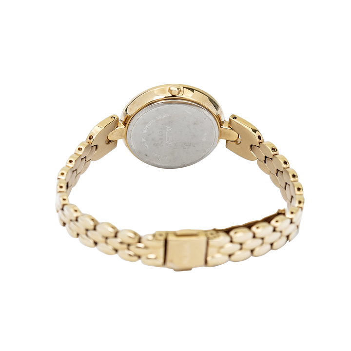 Jam Tangan ALBA AH8332X1 Women Silver Dial Gold Stainless Steel Strap