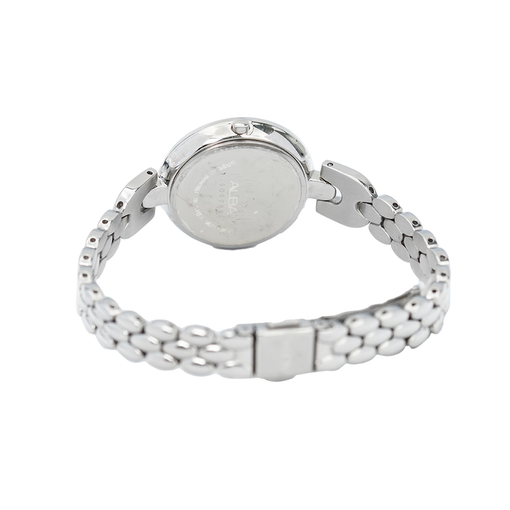 Jam Tangan ALBA AH8335X1 Women White Mother of Pearl Dial Stainless Steel Strap