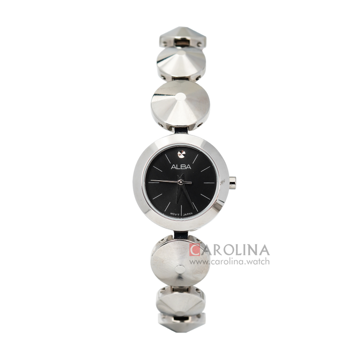 Jam Tangan ALBA AH8363X1 Women Black Dial Stainless Steel Strap