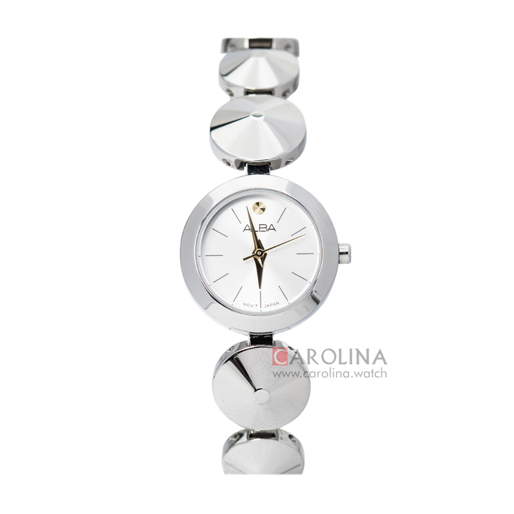 Jam Tangan ALBA AH8365X1 Women Silver Dial Stainless Steel Strap