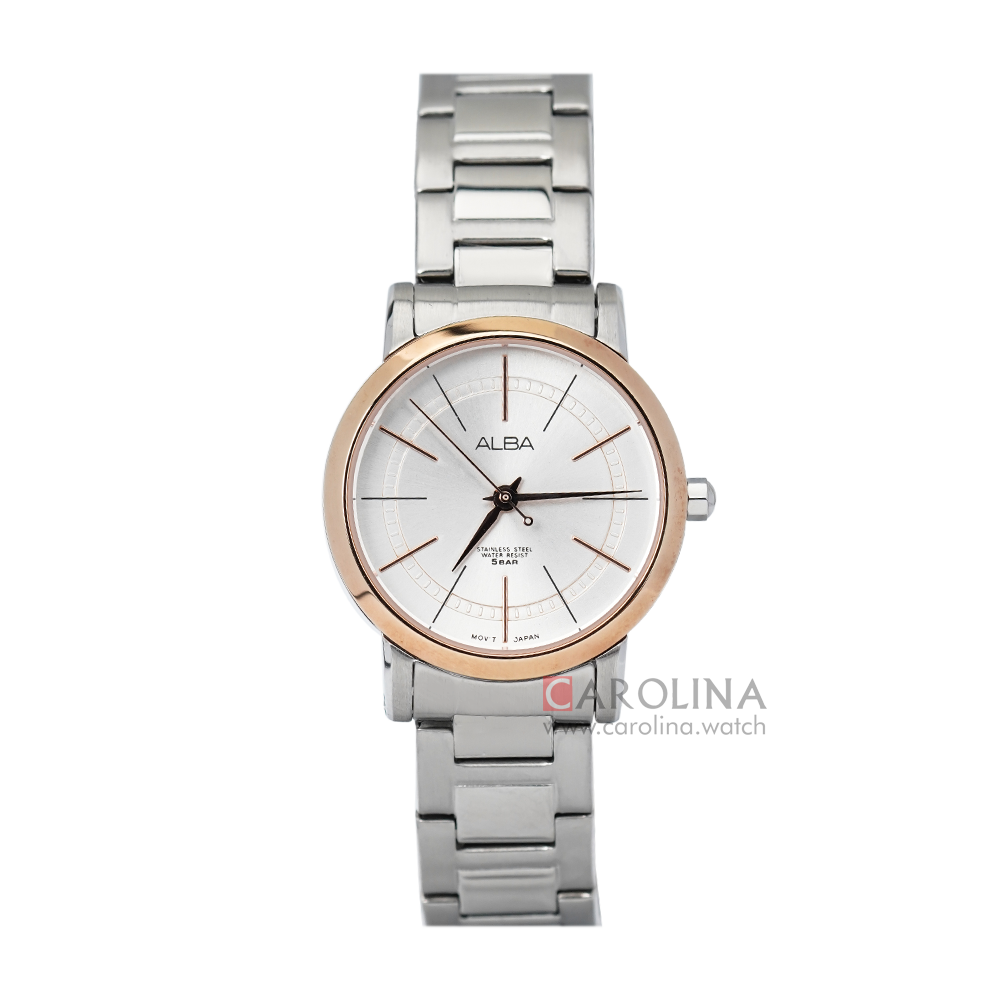 Jam Tangan ALBA Prestige AH8414X1 Women Silver Dial Stainless Steel Strap