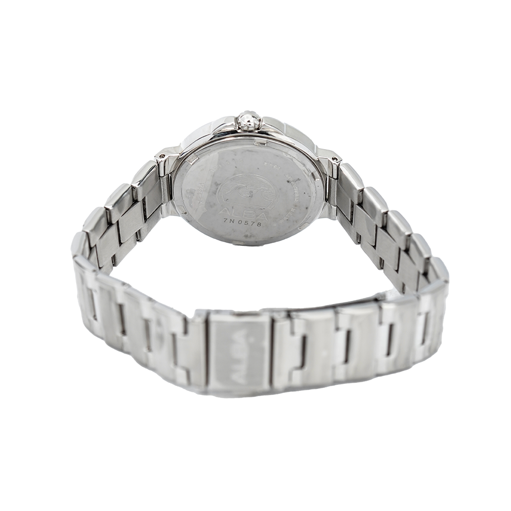 Jam Tangan ALBA AH8427X1 Women Silver Dial Stainless Steel Strap