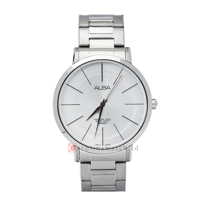 Jam Tangan ALBA Prestige AH8461X1 Men Silver Dial Stainless Steel Strap
