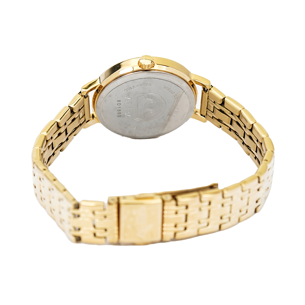 Jam Tangan ALBA Fashion AH8526X1 Women Silver Dial Gold Stainless Steel Strap