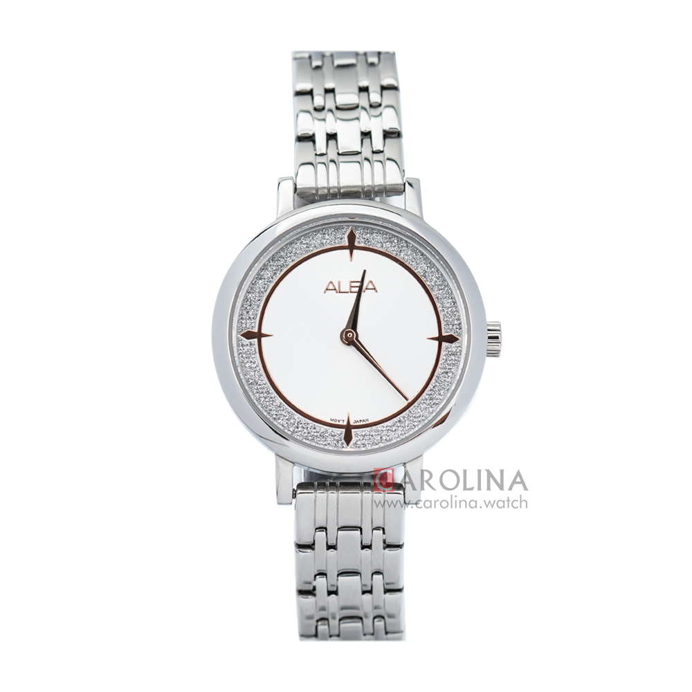 Jam Tangan ALBA Fashion AH8529X1 Women Silver Dial Stainless Steel Strap