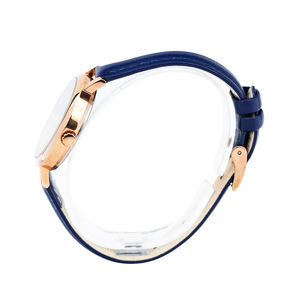 Jam Tangan ALBA Fashion AH8532X1 Women Blue Dial Blue Leather Strap