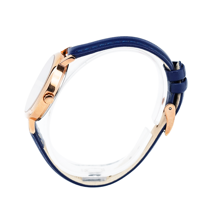 Jam Tangan ALBA Fashion AH8532X1 Women Blue Dial Blue Leather Strap