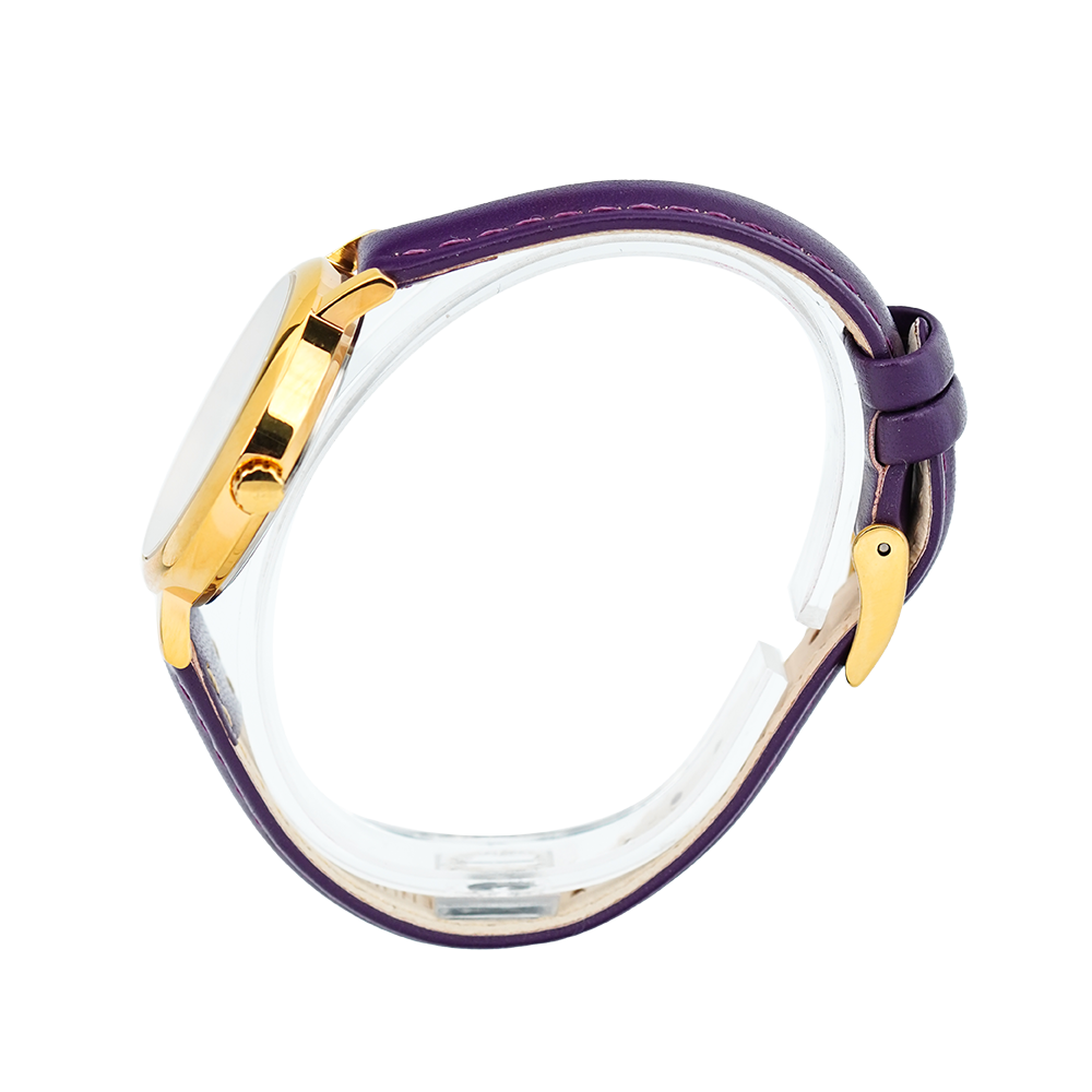 Jam Tangan ALBA Fashion AH8536X1 Women Silver Dial Purple Leather Strap
