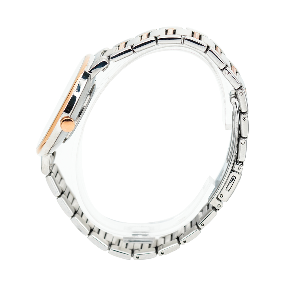 Jam Tangan ALBA Fashion AH8542X1 Women Silver White Dial Dual Tone Stainless Steel Strap