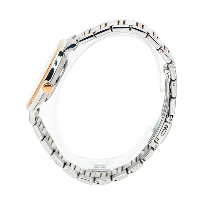 Jam Tangan ALBA Fashion AH8542X1 Women Silver White Dial Dual Tone Stainless Steel Strap