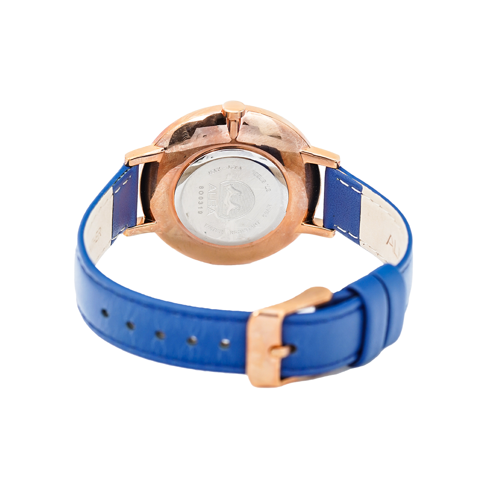 Jam Tangan ALBA Fashion AH8546X1 Women Dark Blue Dial Dark Blue Leather Strap