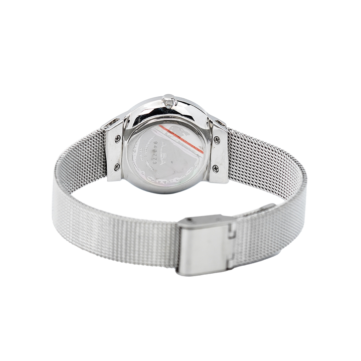Jam Tangan ALBA Fashion AH8621X1 Women Silver Dial Mesh Stainless Steel Strap