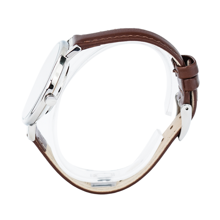 Jam Tangan ALBA Fashion AH8671X1 Women Silver Dial Brown Leather Strap