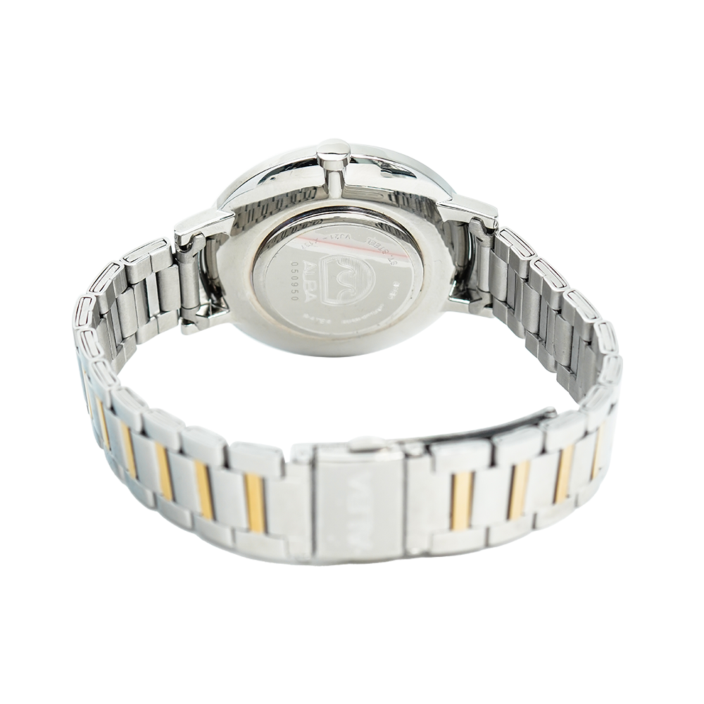 Jam Tangan ALBA Fashion AH8755X1 Women Light Champagne Dial Dual Tone Stainless Steel Strap
