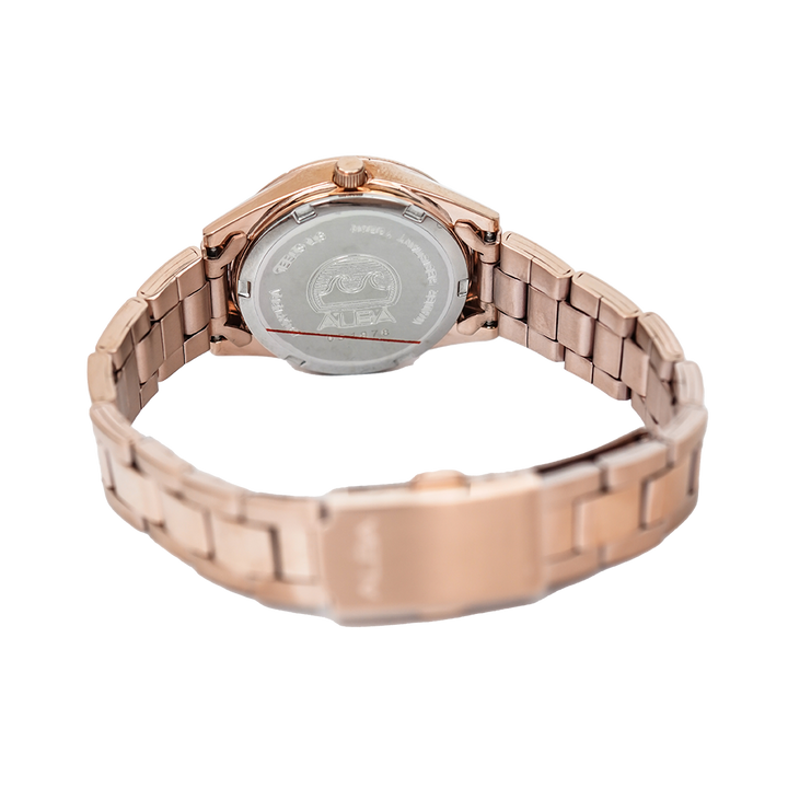 Jam Tangan ALBA Fashion AH8764X1 Women Rose Gold Dial Rose Gold Stainless Steel Strap
