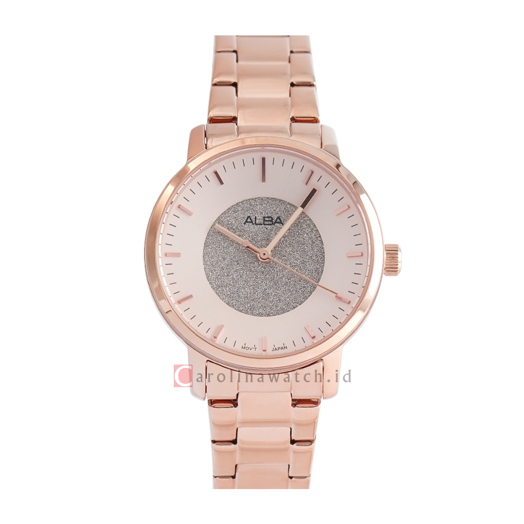 Jam Tangan ALBA AH8908X1 Women Rose Gold Dial Rose Gold Stainless Steel Strap