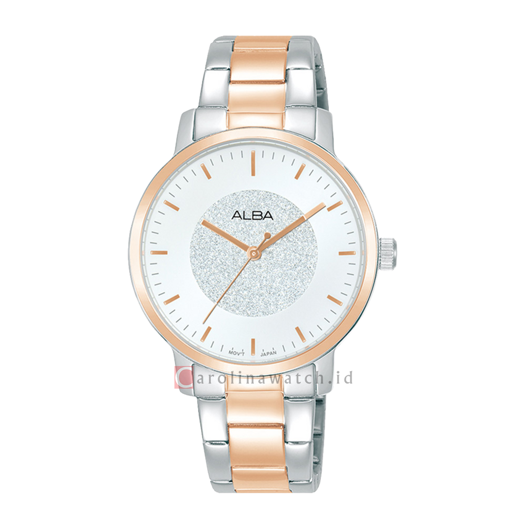 Jam Tangan ALBA AH8912X1 Women Silver Dial Dual Tone Stainless Steel Strap