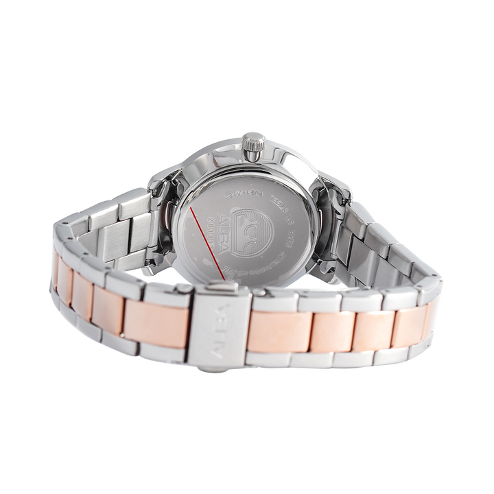 Jam Tangan ALBA AH8912X1 Women Silver Dial Dual Tone Stainless Steel Strap